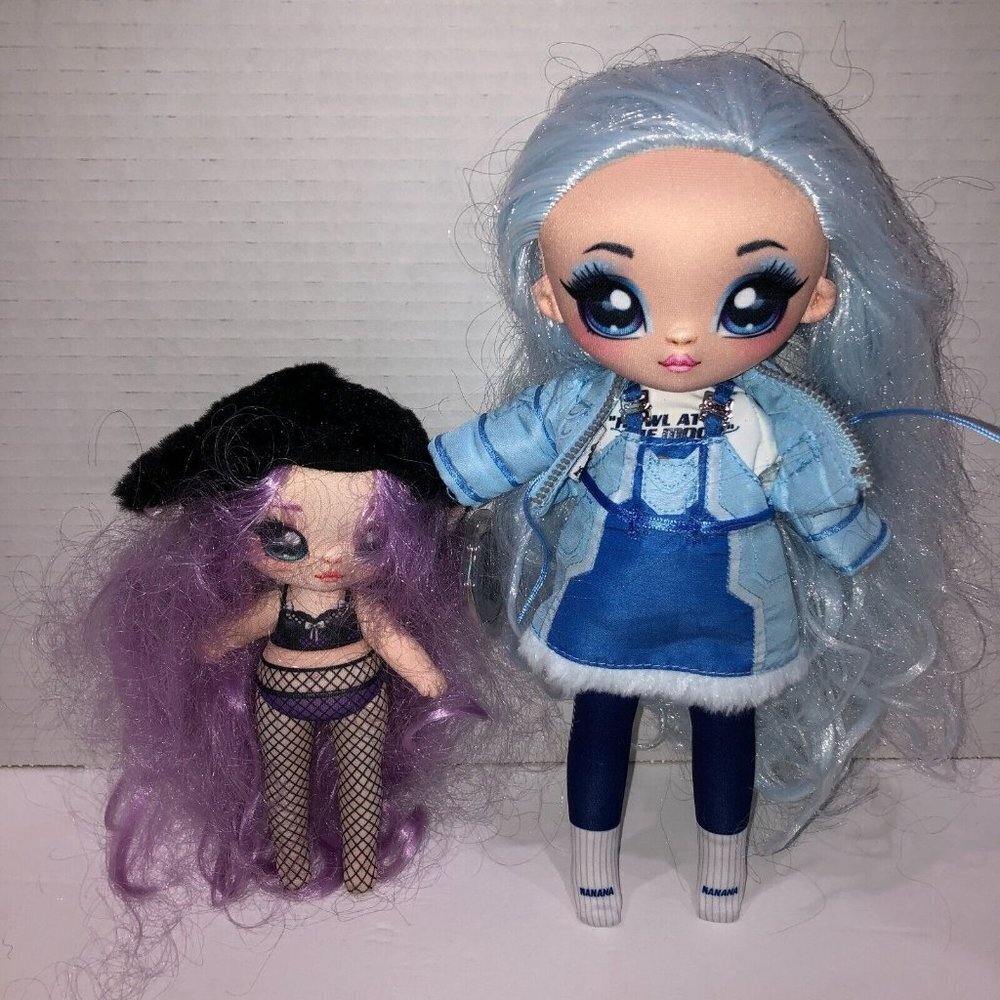 Lot of 2 Na! Na! Na! Surprise Dolls Alaska Frost 11" and Minna Moody 7"